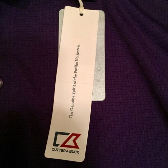 NWT Cutter & Buck Genre Polo Lg Purple - Picture 5 of 7